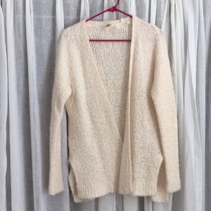 Hollister white cardigan